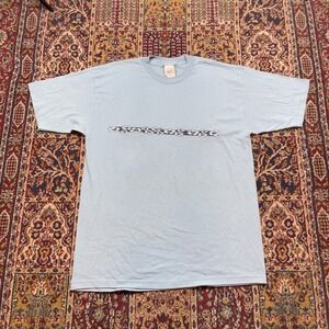 VTG 90s 00s DS NWT HAWAIIAN LEGENDS Mens Light Blue Floral Print T Shirt XL surf